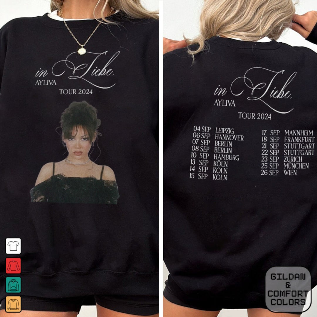 Ayliva 2025 Tour T-Shirt - Musik Fan Shirt Kurzarm (modisch, Leicht, Verschiedene Größen)