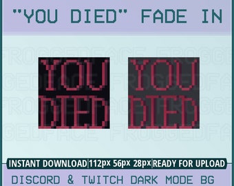 Animated Twitch Emote "You Died"  - Discord & Twitch dark modes included!
