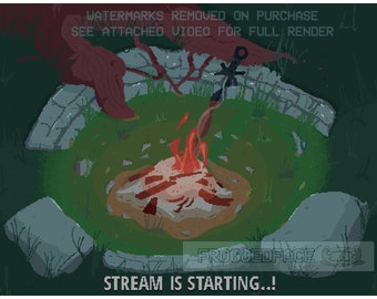 Cozy Bonfire Twich Stream Screen Pack - 4x Screens Included - Fantasy, Dark, Firelink, Mysterious