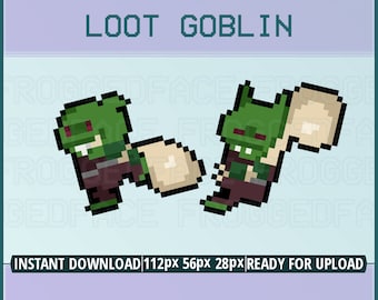 Animated Twitch Emote Loot Goblin  - Cute Twitch Art Asset for Streamers!