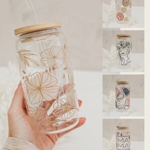 Mason Life Vasos de vidrio con tapas y pajitas, vasos de vidrio de 20  onzas, vasos para beber, vasos de café helado, vasos para batidos, vaso de  vaso