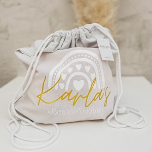 Gym bag with name | Personalized | with drawstring | Nursery | Change of linen | change of clothes | change bag | WONDER SHOP