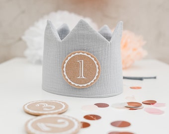 Birthday crown with number made of muslin | WONDER SHOP