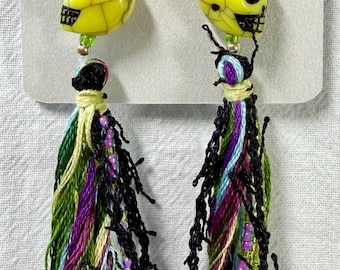 Skull Tassel Earrings