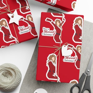 Mariah Carey Christmas Wrapping Paper, Gift Wrap Paper, All I Want For Christmas, Scrapbook Paper, Xmas Time