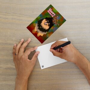 K-Pop Frohe Feiertage Reindeer Pommersche Hund (Yeontan) Standard Postkarte