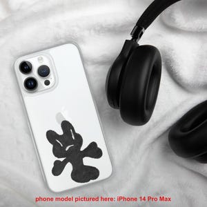 K-Pop Right and Wrong Leader Cuddly Black Shadow Creature with Space for Photocards clear case for iPhone®