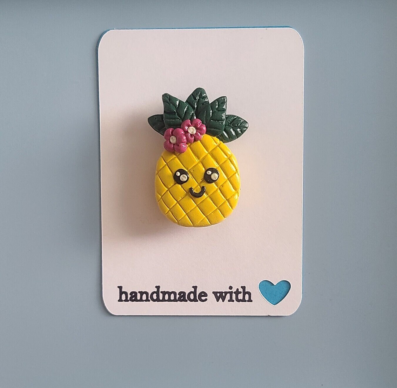 Handmade Kawaii Pineapple Magnet: Polymer Clay Locker Decor - Etsy