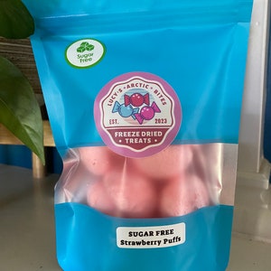 Sugar Free STRAWBERRY Puffs - Freeze Dried Candy