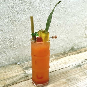 Tiki Bamboo Cocktail Glass