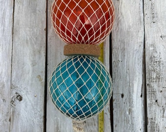 Double Fish Float with Net - Tiki Bar Nautical Style Decoration - Poolside decoration