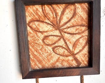 Vintage Tongan Tapa Cloth Wall Art – Polynesian Bark Cloth Tribal Decor