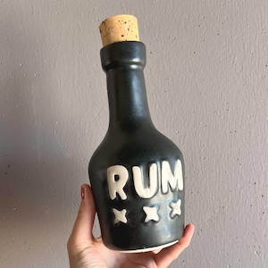 Tiki Rum Decanter, Black