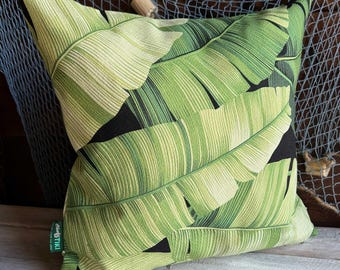 Housse de coussin Manele tropicale hawaïenne en tissu d'écorce | Tissu vintage avec des îles | Style d'enveloppe