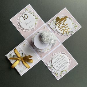Scheda personalizzata Exploding Box/Exploding Box matrimonio/Biglietto di auguri ricordo matrimonio