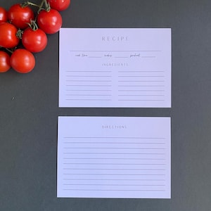 25 minimalistische receptkaarten