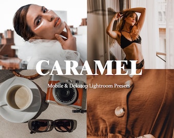 15 Caramel Mobile & Dekstop LIGHTROOM Presets, Fashion Presets,  Instagram Blogger Filters Presets, Dng Brown Preset, Natural Beige Preset