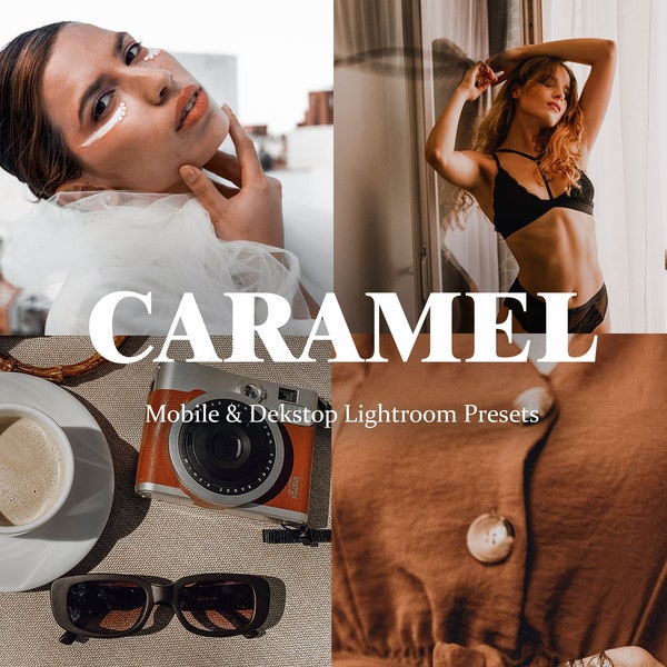 15 Caramel Mobile & Dekstop LIGHTROOM Presets, Fashion Presets,  Instagram Blogger Filters Presets, Dng Brown Preset, Natural Beige Preset