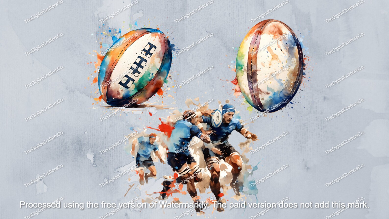 Watercolour Rugby Posts Watercolor Rugby Clipart: SVG PNG Collection (digital Download) - Etsy