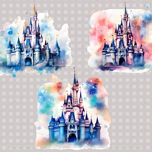 Princess Castle Clipart Set, Printable Watercolor Magical Castle, Fairy ...