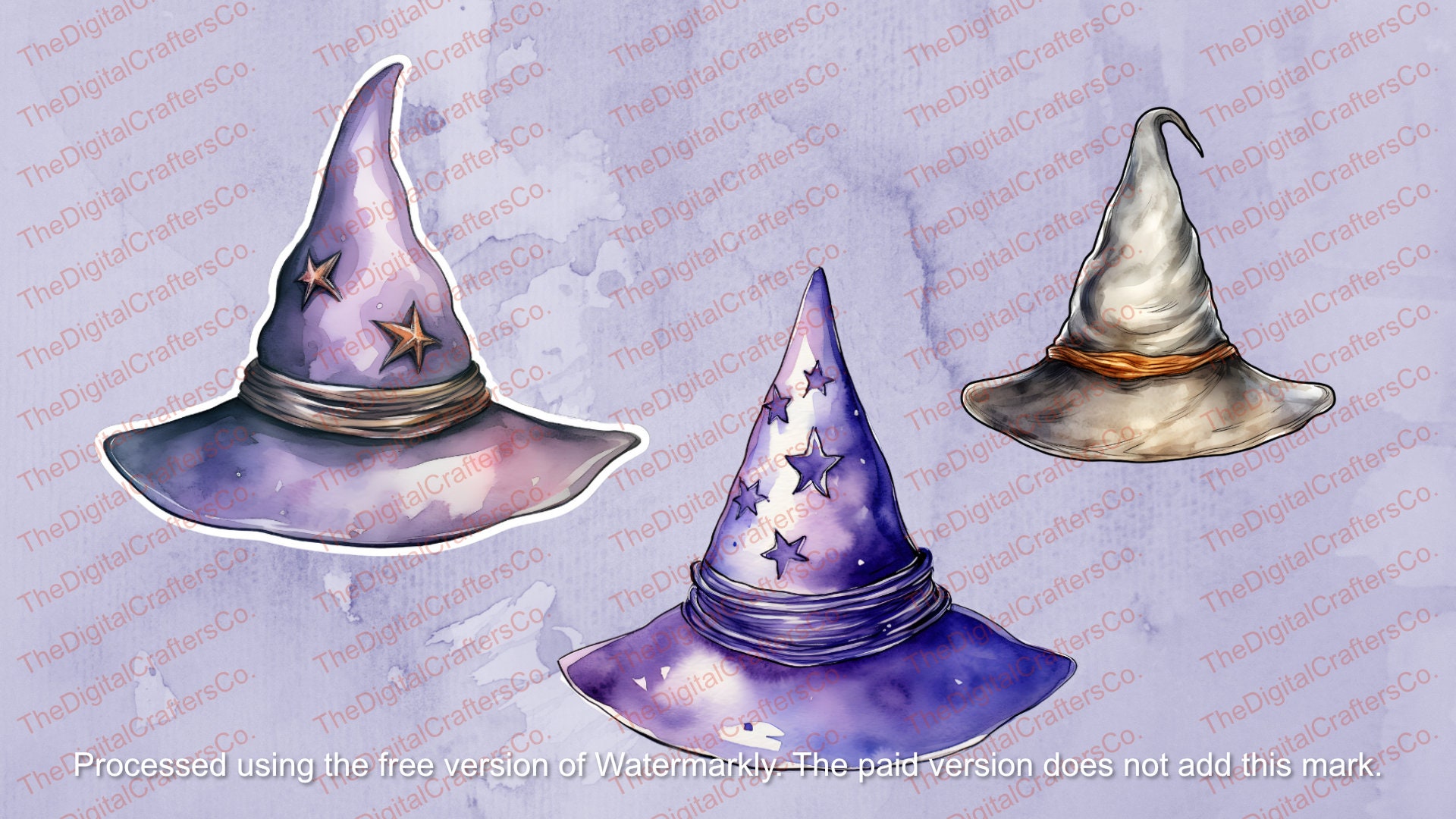 Witch Hat SVG PNG Collection Watercolor Witch Hat Clipart - Etsy