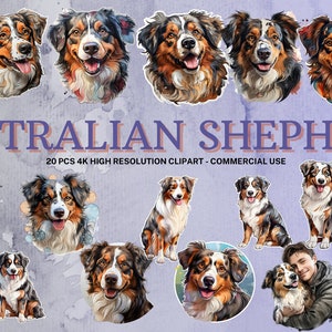 Australian Shepherd SVG Collection | Australian Shepherd Clipart | Australian Shepherd PNG | Instant Download | 20 High-Quality PNG