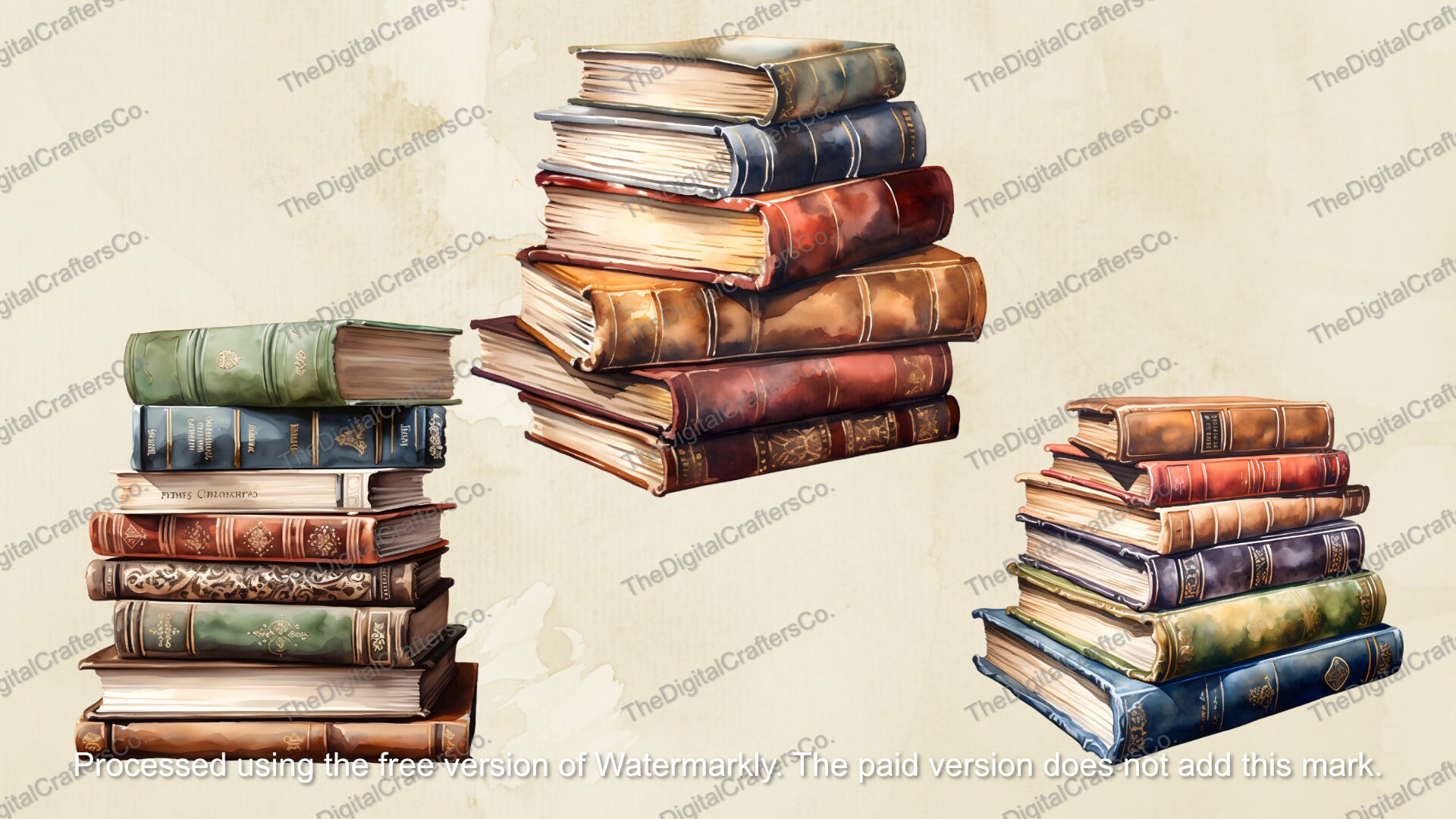 Old Books SVG PNG Collection Old Books Clipart Watercolor Old Books ...
