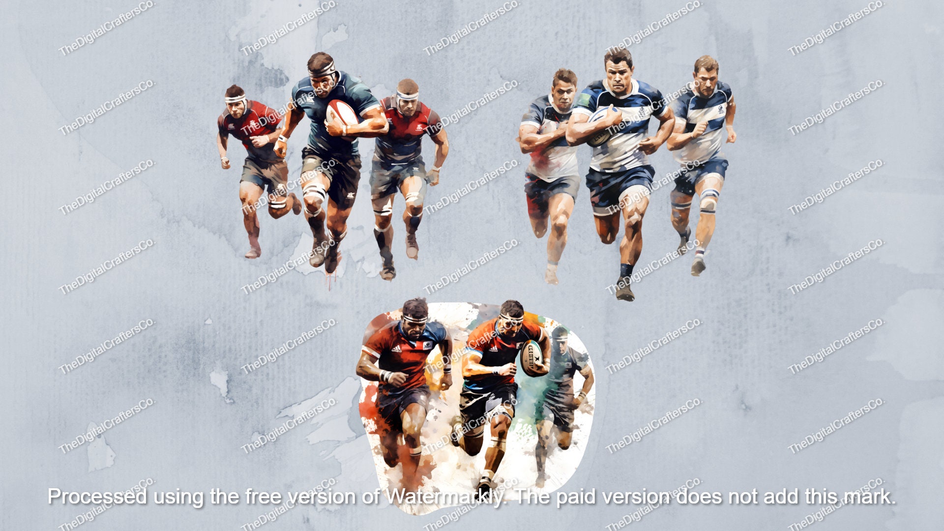 Watercolour Rugby Svg Watercolor Rugby Clipart: SVG PNG Collection (digital Download) - Etsy UK