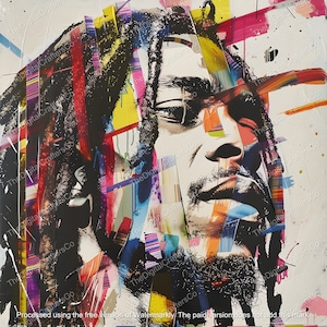 21 Bob Marley Colorblock PNG, One Love Hochwertige Bilder, Printable Aquarell Bob Marley, Junk Journal