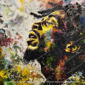 14 Bob Marley PNG olieverfschilderijstijl, One Love afbeeldingen van hoge kwaliteit, afdrukbare olieverfschilderijstijl Bob Marley, Junk Journal