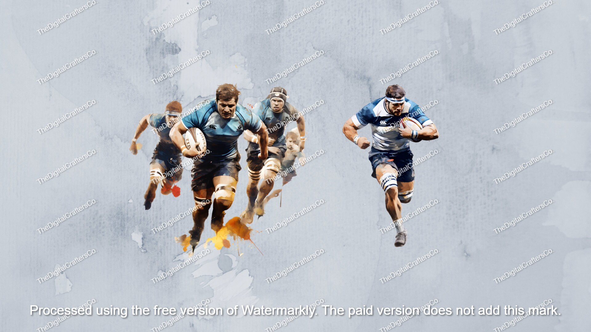 Watercolour Rugby Svg Watercolor Rugby Clipart: SVG PNG Collection (digital Download) - Etsy