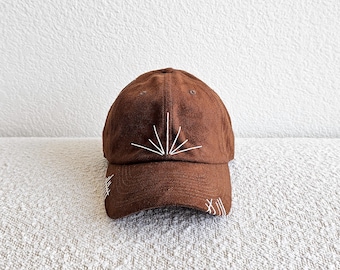 Vegan Suede Baseball Cap | Stitched Hat