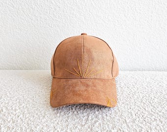 Vegan Suede Baseball Cap | Stitched Hat