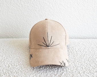 Vegan Suede Baseball Cap | Stitched Hat