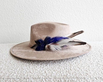 Boho Hat Piece | Duck Feather Magnetic Brooch