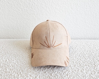 Vegan Suede Baseball Cap | Stitched Hat