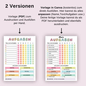 Checklista och dagsschema för barn, dagliga uppgifter, morgon- och kvällsrutin för barn, småbarnsrutinuppsättning, utskrivbar plan bild 2