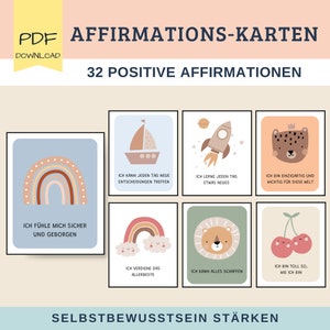 Carte di affermazione per bambini, incoraggiamento e credenze positive, carte di incoraggiamento per bambini, consapevolezza e amor proprio, asilo