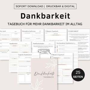 Tacksamhetsdagbok, Mindfulness, Självutveckling, Reflektion, Manifestera självkärlek, Mall för stressreducering, PDF digital nedladdning