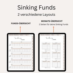 Pu&ograve; includere: Due layout diversi per un tracker di fondi di riserva. Il primo layout &egrave; una panoramica mensile con colonne per ogni mese dell'anno. Il secondo layout &egrave; una vista dettagliata con righe per ogni fondo e colonne per l'importo salvato ogni settimana. Entrambi i layout sono in bianco e nero con un colore di accento marrone chiaro.
