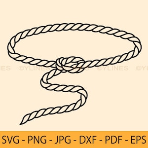 Lasso svg, Rope lasso svg, Lasso clipart, Cowboy rope svg , Cowboy lasso svg , Png Svg cut files for Cricut Silhouette Laser, D4
