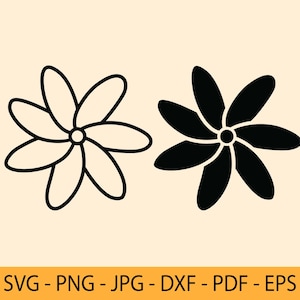 Tahitian Tiare flower Svg, Tahitian Gardenia Png, Tiare Tahiti, Clipart Tiare Svg Png Dxf Eps Jpg Pdf cut files Cricut Laser Silhouette, D15