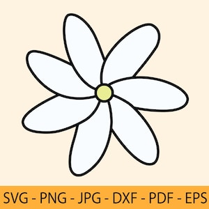 Tahitian Tiare flower Svg, Tahitian Gardenia Png, Tiare Tahiti, Clipart Tiare Svg Png Eps Jpg Pdf cut files for Cricut Silhouette, D16