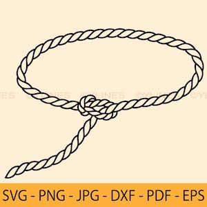 Lasso svg, Rope lasso svg, Round Lasso clipart, Cowboy rope svg, Cowboy lasso svg, Png Svg cut files for Cricut Silhouette Laser, D9