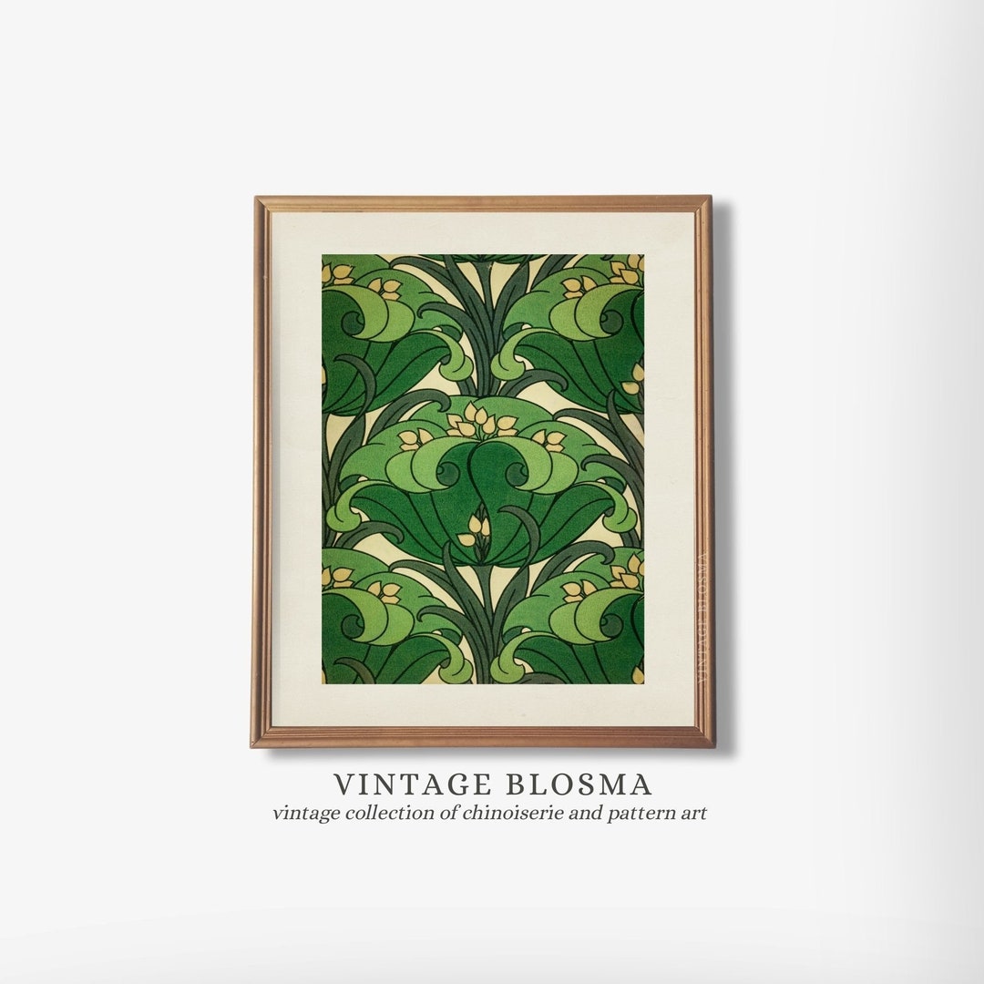 Emerald Green Chinoiserie Wall Art Emerald Green Art Print Etsy
