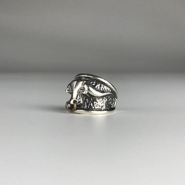 925 Silver BULL Ring, Handmade jewelry, Masculine ring, Men's ring, Men's jewelry, Horn Ring, Biker Ring, Taurus Ring