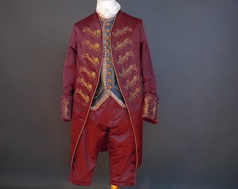 Justaucorps - Rococo suit - Suit - 18th century - Hand embroidery - Silk