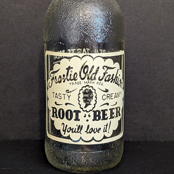 Vintage 1950s Frostie Root Beer Bottle