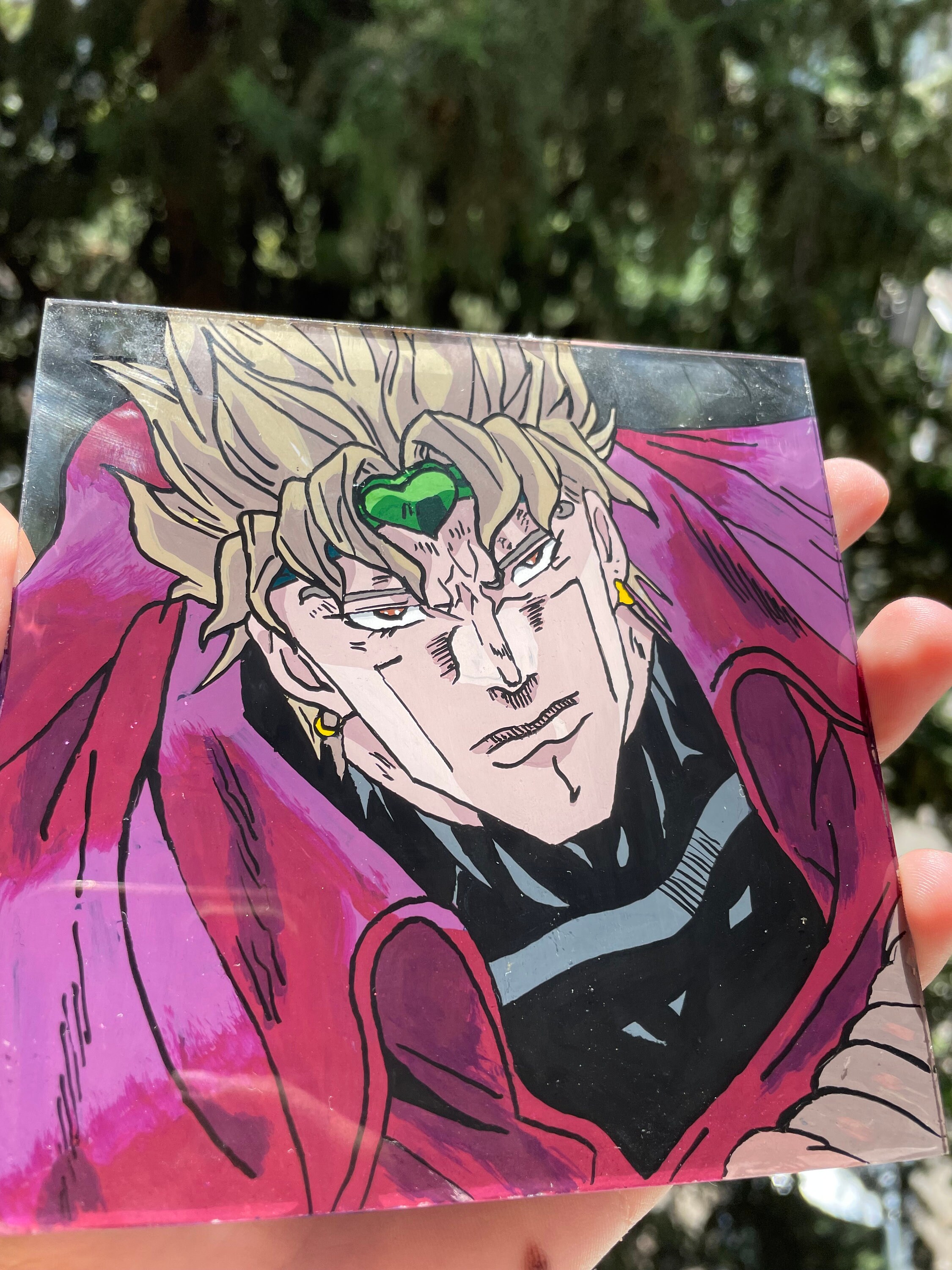 Abstract oil painting of dio brando