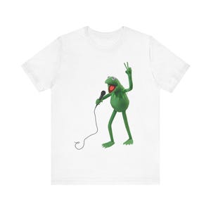Kermit The Frog Shirt, Karaoke Singer Kermit T-shirt, Frog Aesthetic, Muppets Show Shirt, Graphic T-shirt, Funny Meme Tee, Animal Lover Gift